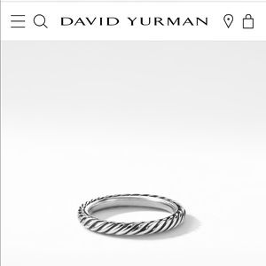 David Yurman cable ring size 6.5!